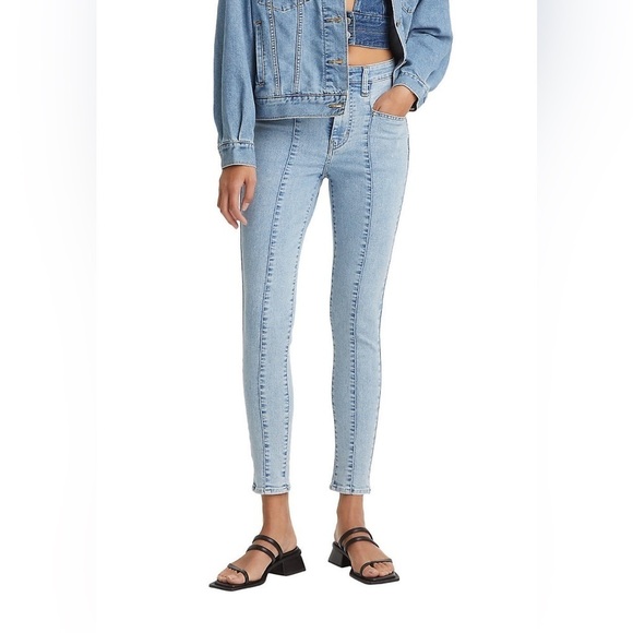 Levi’s Low-Rise Seam Detail Skinny Jeans in Medium Wash Women’s Sz 27 - Picture 1 of 13